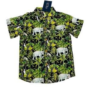 NWT Me & Henry 18/24M Palm Print Woven Shirt